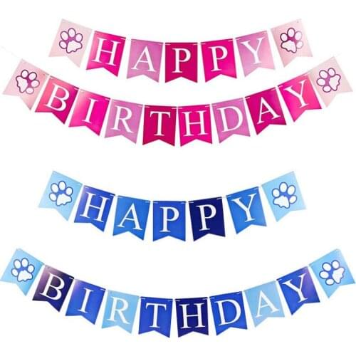 Pet Cat Birthday Banner Dog Happy Birthday Gralands Puppy Birthday Party Decor Cute Doggie 1st Birthday Balloon set