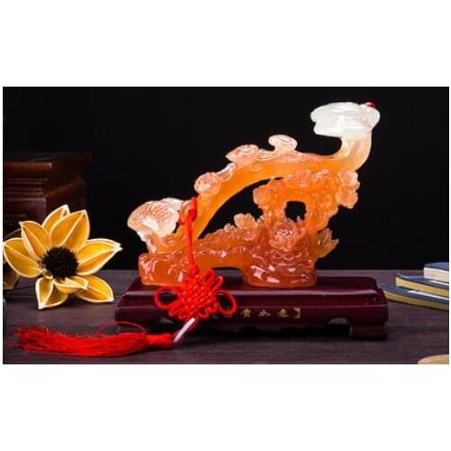 Rich jade ruyi large household living room TV cabinet qiao office desktop decoration crafts sculpture decoration statues Home
