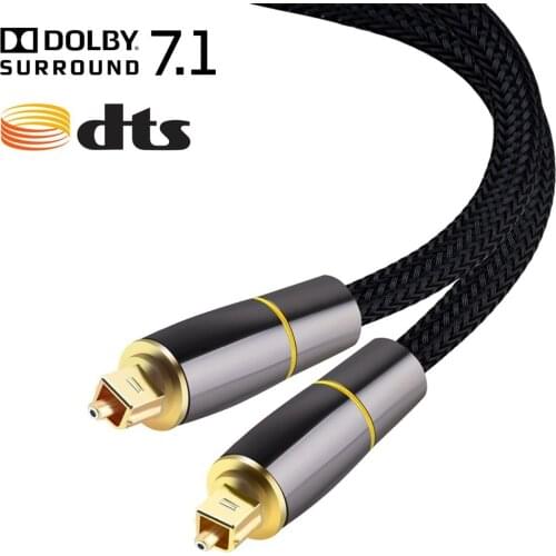 HIFI 5.1 Digital SPDIF Fiber Toslink Optical Audio Cable For TV Box PS4 Speaker Wire Soundbar Amplifier Subwoofer