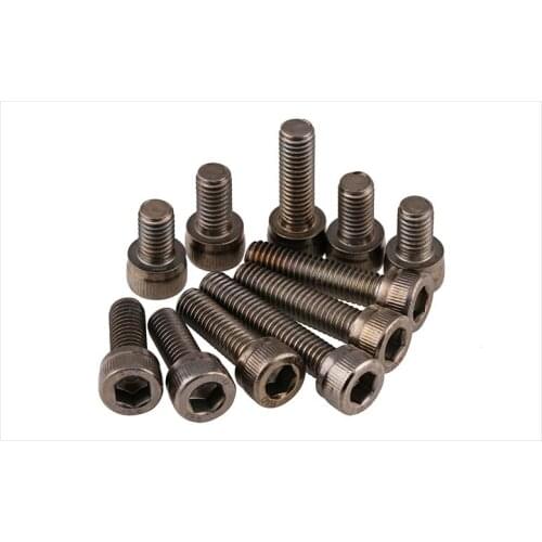 DIN912 12.9 grade bolts Carbon steel Black nickel hex socket screws M2 M2.5 M3 M4 M5 M6 screws black cylindrical head bolts