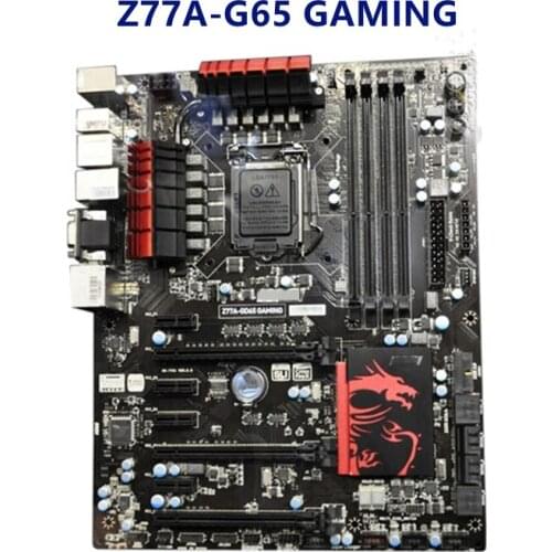 For MSI Z77A-G65 GAMING motherboard Socket LGA 1155 SATA3 USB3.0 Z77 Used Desktop motherboard 3570K 2600k 3770K