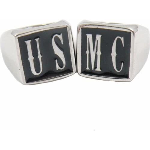 FANSSTEEL Stainless Steel Jewelry Customized 2 Block Letters Initial Alphabets Group Name Ring Set Personalized gift