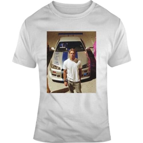 Paul Walker Fast Furious Racing Speed Car Fan Movie T Shirt