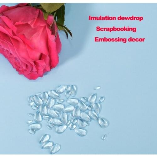 100/200/500pcs Simulation dewdrop waterdrop Transparent Flatback Glass Half Sphere Ball Cabochon