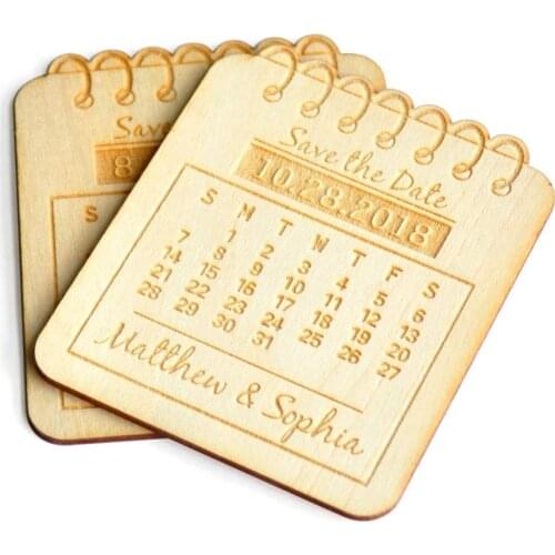 Calendar wood save the date customizable, save the date personalized wedding gifts