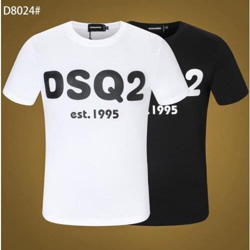 Classic Harajuku Dsquared2 Letter Print T Shirt Men Women Pure Cotton Couples T-shirt D8024 Boyfriend gift
