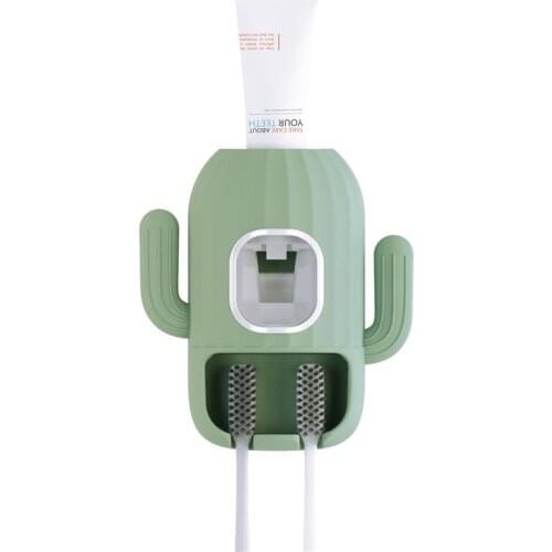 Creative Wall Mount Automatic Toothpaste Dispenser Bathroom Accessories Waterproof Lazy Toothpaste Squeezer Toothbrush Holder