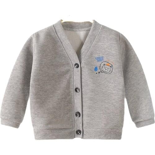 Girls Jackets Spring Autumn New Baby Sweater Childrens Baby Knit Sweater Cardigan Boy Girl Treasure Coat Long-sleeved Sweater