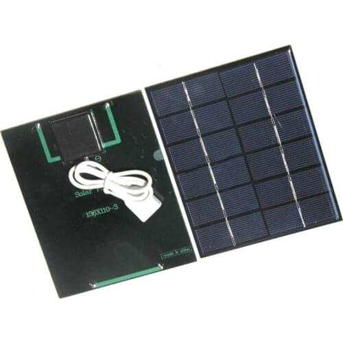 Mini Solar Power Charger USB 2W 110×136×3.0MM Polycrystalline 6V Solar Panel Energy Saving DIY Module