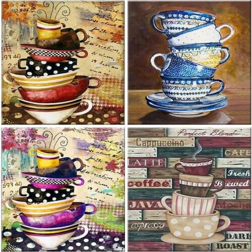 Paint By Numbers Art Cups Diy For Adults Kit HandPainted Oil Painting Landscape Picture Home Wall Decor Coloring By Numbers Gift