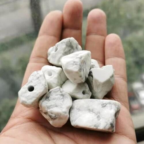 1 Piece Natural Howlite Stone White Turquois stone space beads Fashion jewelry Accessories Necklace pendant