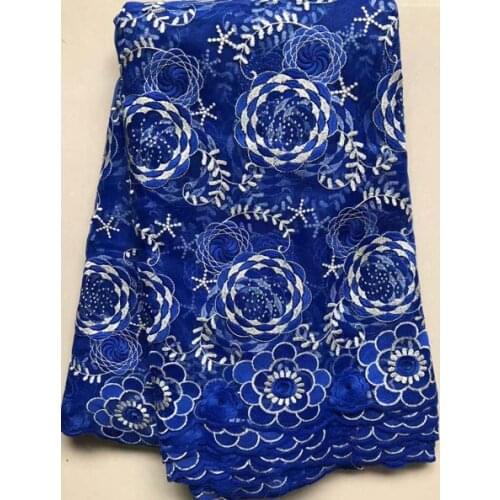 2021 Latest French Nigerian Lace Fabrics High Quality Tulle African Lace Fabric ELL4803 Wedding Stones French Tulle Lace blue