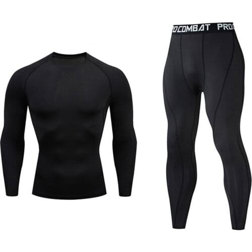 New Top quality new clothing compression men underwear sets sweat quick drying thermal underwear men Free shipping