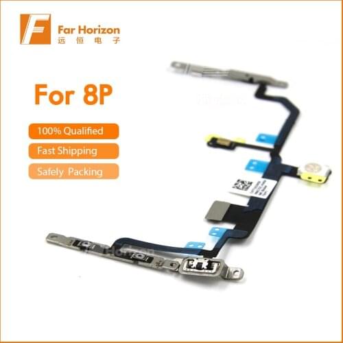 Wholesale 10Pcs/lot For Iphone 8G Plus Power flex cable on off Switch Connector Volume Flex Cable Sensor Replacement Parts