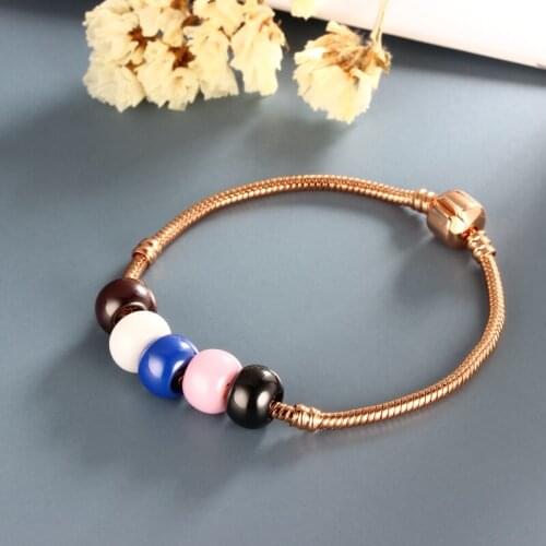 Original 2020 TKJ New Fashion Multicolor Ceramic Beads Bracelet for Women Mens Gift Charm Jewelry Chain Free Shipping