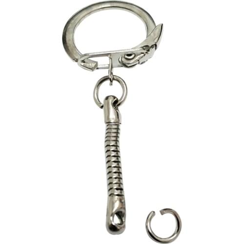 PARETO 1000pcs 25mm split rings with snake chain nickel plated key chain DIY accessories