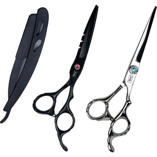 Professional Barber Tools 6'' 440C Hair Scissor Japanese Hair Scissors Scissors For Barber Shop Cutting And Thinning Tools