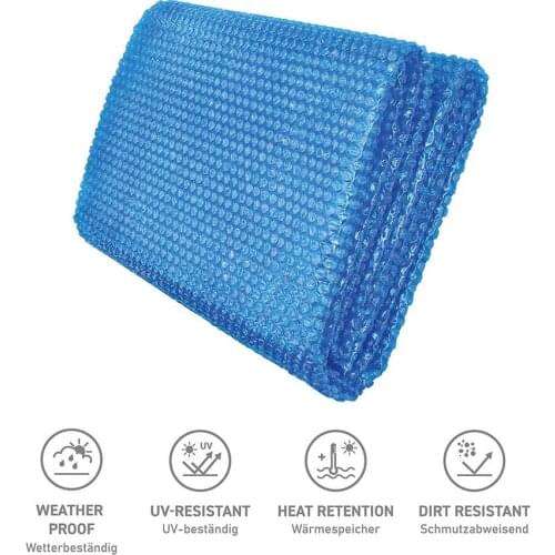 Rectangle Pool Cover Solar Tarpaulin Anti-UV Swimming Pool Heat Insulation Film Bubble Blanket Dustproof Pool Tub Protector 1.5m
