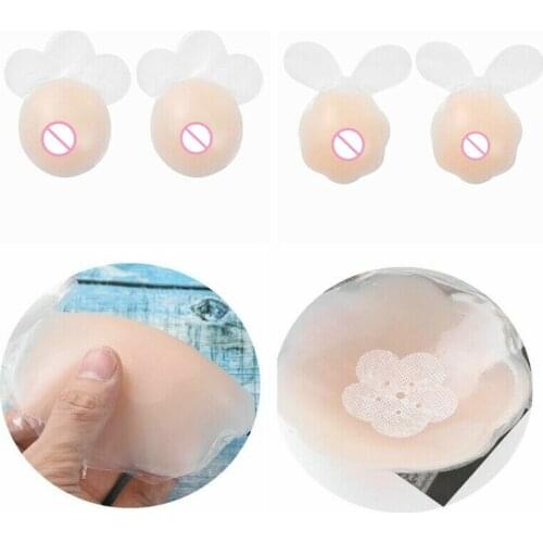 Silicone Nipple Cover Self-Adhesive Breast Strapless Push Up Sticker Breast Pad Fake Breasts for Crossdresser Breast Plate