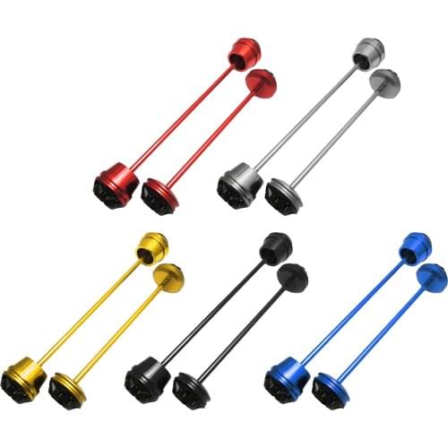 CNC Aluminum Alloy Motorcycle Front & Rear Wheel Fork Axle Sliders Crash Protector For Yamaha MT07 FZ07 2017-2020