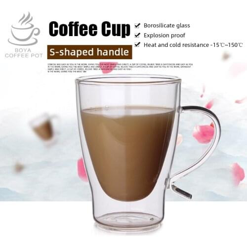 Double Wall Glass Coffee Tea Cups Heat Resistant Double Wall Coffee Mugs Transparent Lemon Mug Water Drink Cup Drinking Glasses
