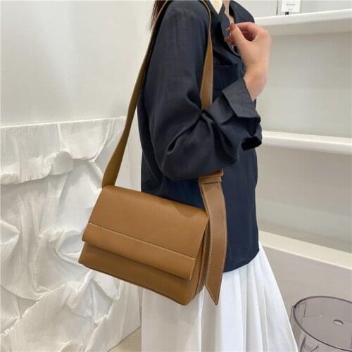 Women Bag Shoulder Bag Underarm Crossbody Bags for Women Handbag Purse All-match Fashion 2021 New PU Leather Solid Color Simple