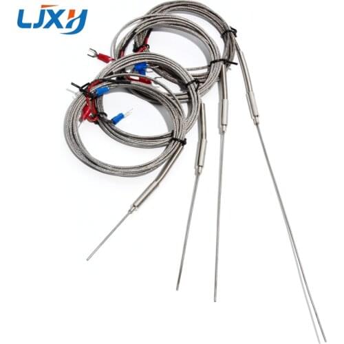 LJXH K-Type Thermocouple 1.5mm x 50mm/100mm/150mm/200mm Probe Temperature Sensors 1m/2m/3m/4m/5m Thermocouple