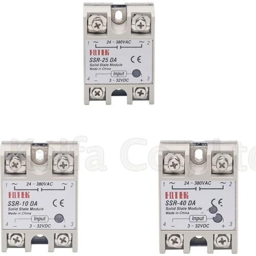 SSR -10DA 25DA 40DA DC control AC SSR white shell Single phase Solid state relay
