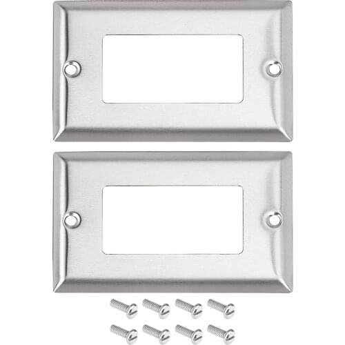 Uxcell Classic Single Decorative Wall Plate Switch Plate Cover for Light Switch Receptacle Outlet Wall Plate 2pcs