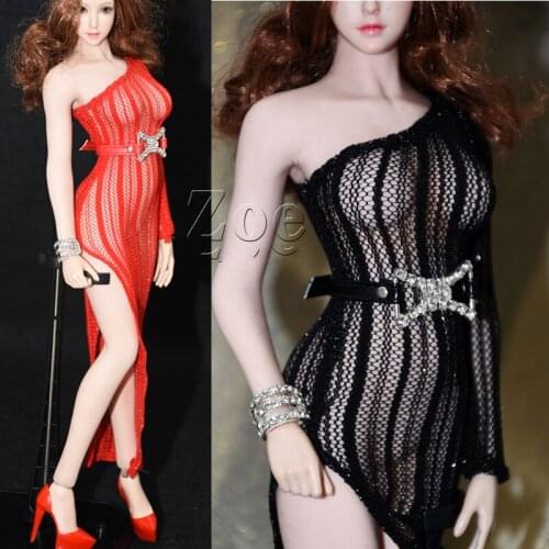 In stock 1/6 Female soldier dress female doll dress see-through dress 12 inch female doll available