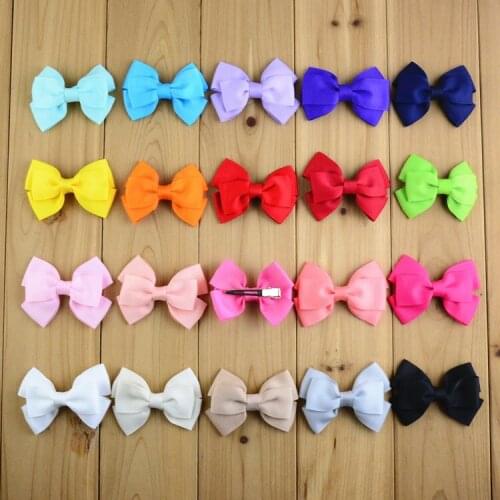 20 pcs/lot , Grosgrain Ribbon Bow Tie Hair Clips , Hair bow Clips