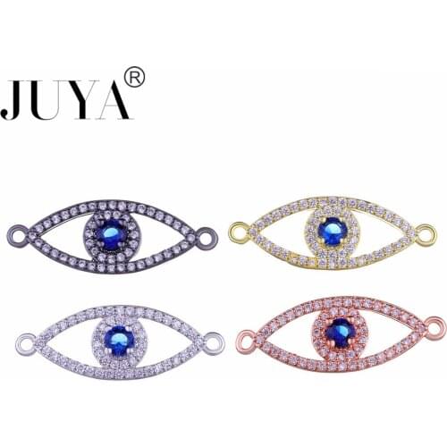 5 pieces Wholesale Evil Eye Connectors For Jewelry Making Charms For Hand Made DIY Bracelets Findings Necklace Accessories