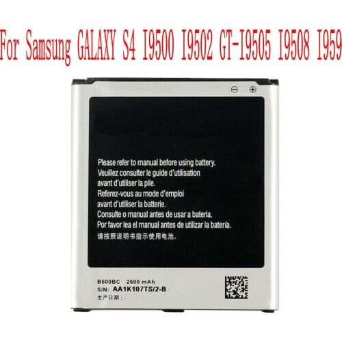 High Quality 2600mAh B600BC Battery For Samsung GALAXY S4 I9500 I9502 GT-I9505 I9508 I959 Cell Phone