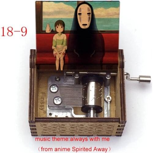 Anime Spirited Away Music Theme Always With Me Home Holiday Gifts For Children Wooden Music Box