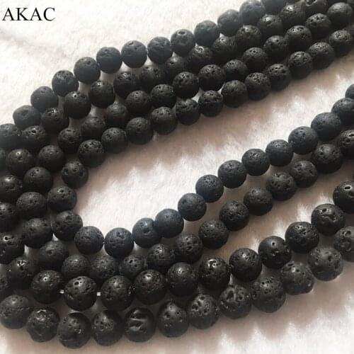 4strands/set 8mm natural lava stone loose beads for jewelry diy making wholesale