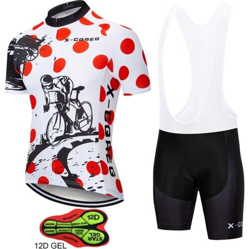 Quick Dry Cycling Jersey Set 12D GEL Pad 2020 Brand X-CQREG Pro Team Short Sleeve Maillot Ropa Ciclismo Cycling Clothing