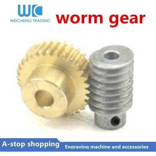 Worm gear 2 mod 20 tooth copper worm gear turbine worm installation center distance 35.5 / 44.5 speed ratio 20