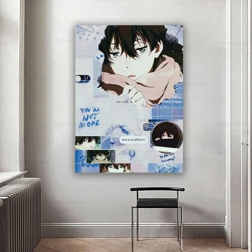 Home Decorative Canvas HD Prints Japanese Paintings Animation Character Modular Hyouka Pictures Wall Art Poster Artwork No Frame