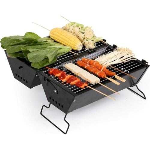 BBQ Oven BBQ Grill Stainless Steel Stove Camping Cookware High Temperature Resistance Rolled Steel Stoving Varnish Folding Oven