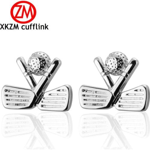 Formal Silvery Golf Cufflink for Mens Suits Buttons Geometric Wedding Cufflink French Grooms Shirt Brand Cuff Links