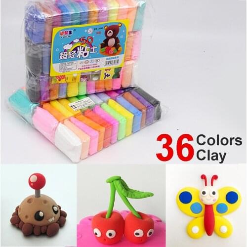 Clay 36 Colors Bags of Colored Ultra-Light Children 's Handmade DIY Clay Puzzle Plasticine