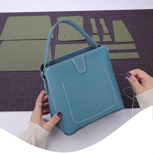 20cm Phone PU Square Bag Handbag Material Set DIY Handmade