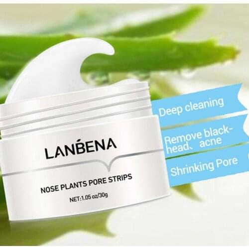 LANBENA Blackhead Remover Nose Deep Cleansing Face Mask Pore Strip Tearing Black Mask Peeling Acne Treatment Unisex Skin Care