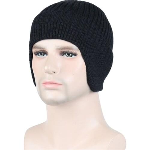 Hot Sale Ear Protection Winter Hats Stylish Soft Beanie Hat For Men Women Classic Knit Earflap Hat Warm Cap With Ears