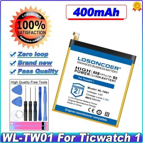 LOSONCOER WL-TW01 400mAh Battery For Ticwatch 1
