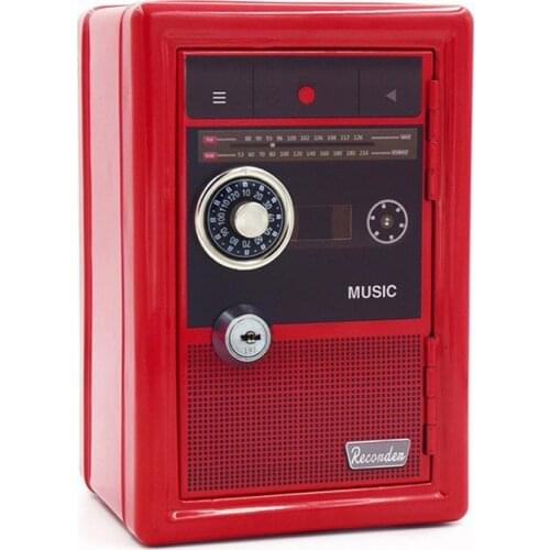 Mini all metal childrens coin storage safe password mechanical unlock safe home bedside placement key cash jewelry safe