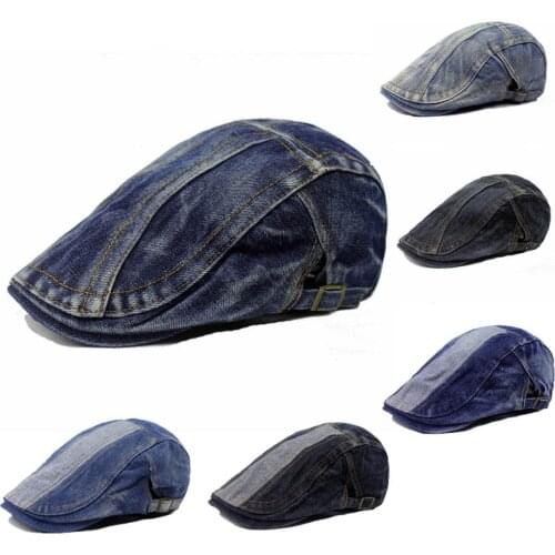 Fashion Elegant Lady Beret Demin Men Women Classic Englad Style Peaky Blinders Casual Unisex Cotton Hats Flat Cap Painter Cap