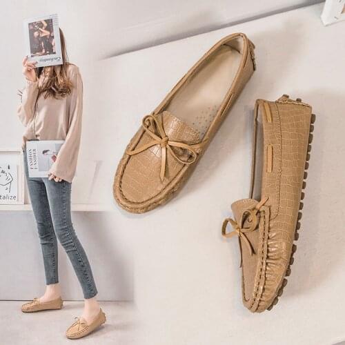 MOOKIAPI Chinese Brand High Quality Womens Shoes, 100% real leather, classic womens loafers women flats shoes summer shoes