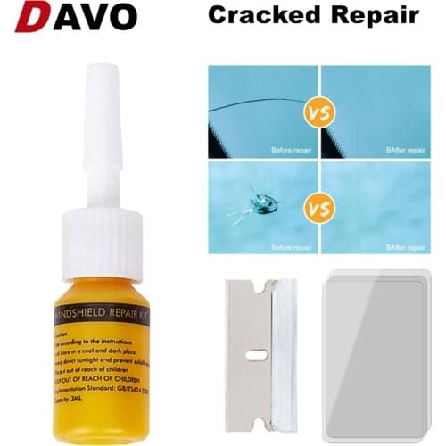 Car Window Cracked Repair Tool DIY Car Windshield Phone Screen Repair Kit Glass Curing Glue Auto Glass Scratch Crack Restore