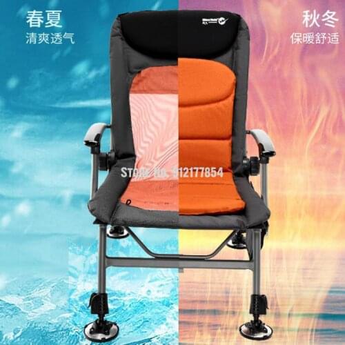European style new fishing chair folding multifunctional reclining wild fishing chair infinitely long lifting legs fishing chair